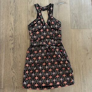 French Connection Black and Pink Mini Dress